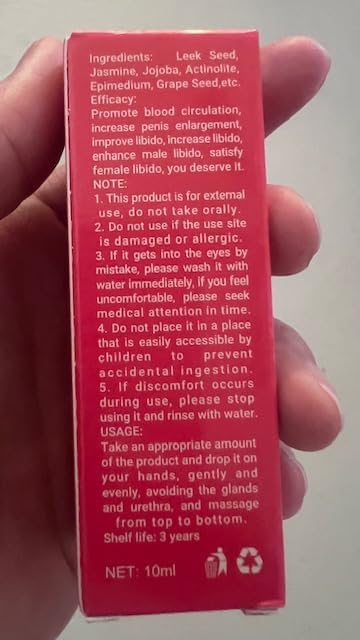Enlargement Oil - Enlarge Massage Oil with Herbal Ingredients to Help Increase Size, Girth and Length - 0.34 Fl Oz by Tonisaberey (Pack of 5)