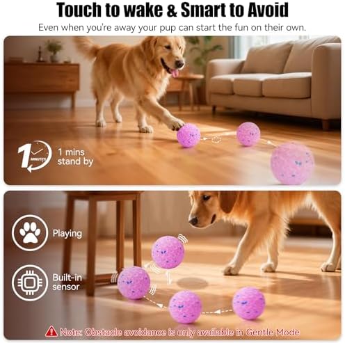 Interactive Dog Toys, Chew-Proof Dog Ball for Aggressive Chewers