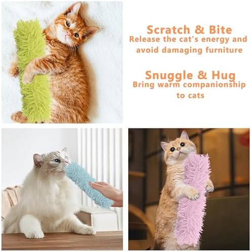 3 Pack Catnip Toys,Soft and Durable Cat Pillows Toys, Funny cat Toy