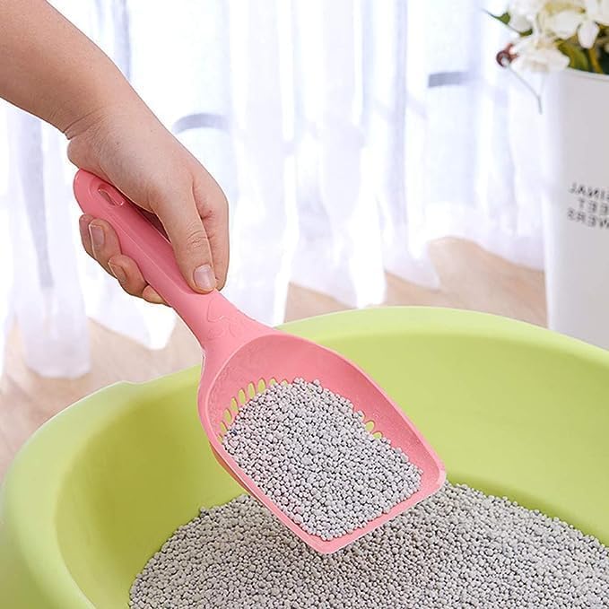 Pink Plastic Cat Litter Scoop Pet Care Sand Waste Scooper Shovel Hollow Cleaning Tool Pet Supplies Easy to Clean Cat Litter Scoops Litter and Housebreaking Pet Supplies