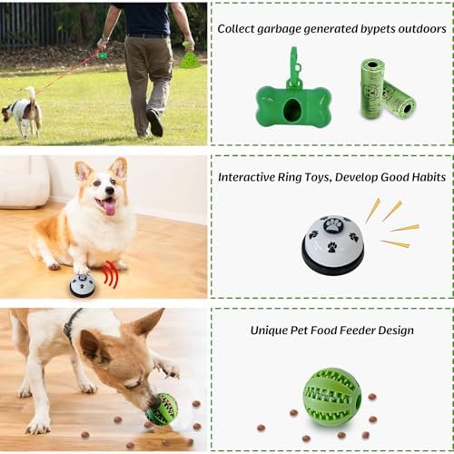 MRSOHRET 20Pcs Puppy Chew Toys for Teething, Dog Chew Toys with Rope Toys, Pet Dog Toothbrush, Treat Balls, Plush Toys and Squeaky Toy for Small Medium Dogs with Basket