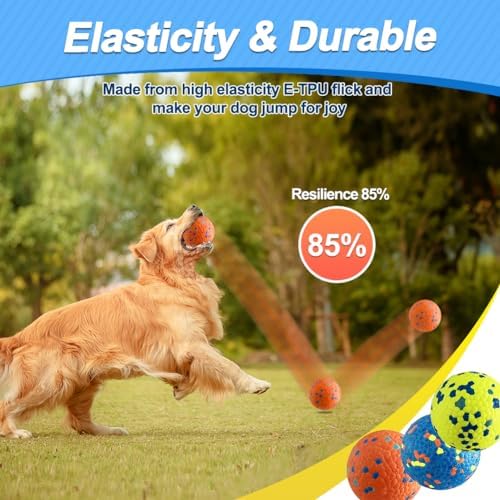 Mankoda Dog Balls, 3" Indestructible Tennis Balls for Aggressive Chewers