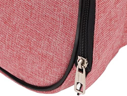 Breathable Cat Carrier with Roll - Up Door, Portable Soft Cat Travel Carrier for Small Cats and Puppies up to 7.5 kg, Oxford Cloth Pet Carrier with Double Zipper and (Pink with Black)