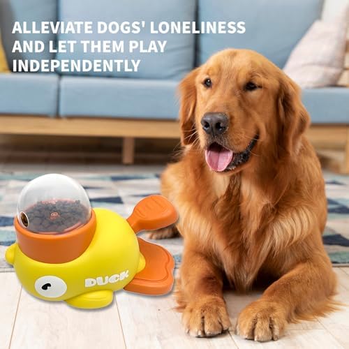 Interactive Duck Pet Treat Dispenser, Food Puzzle Toy, IQ Training Slow Feeder for Dogs and Cats