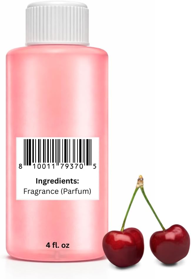 Aroma Depot 4 fl oz Cherry Fragrance Oil for Candles, Soap Making, Wax Melts, Diffusers, Body Oil Blends & Incense (120ml)