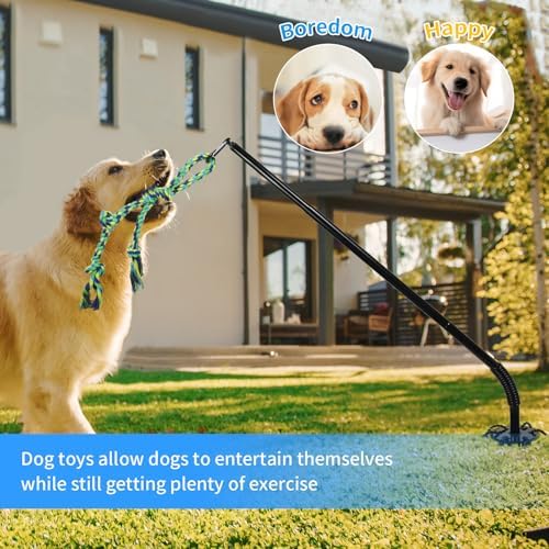 Outdoor Dog Toy,Interactive Dog Toys Outside Tug of War Dog Toy Interactive Exercise Game for Small Medium Large Dogs in Yard Park Playground Play Equipment