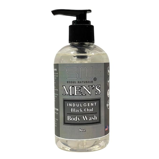 Seoul Naturals Men's Body Wash, Indulgent Black Oud Scent, k beauty, 8 oz