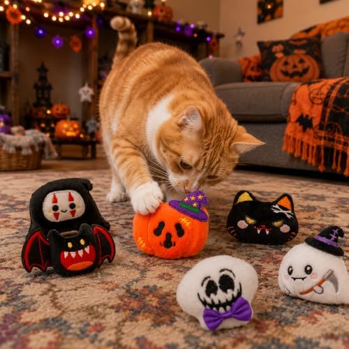 Halloween Cat Catnip Toys for Indoor Cats 6 Pack