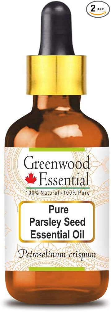 Greenwood Essential Pure Parsley Seed Essential Oil (Petroselinum crispum) with Glass Dropper Steam Distilled 30ml (1 oz)