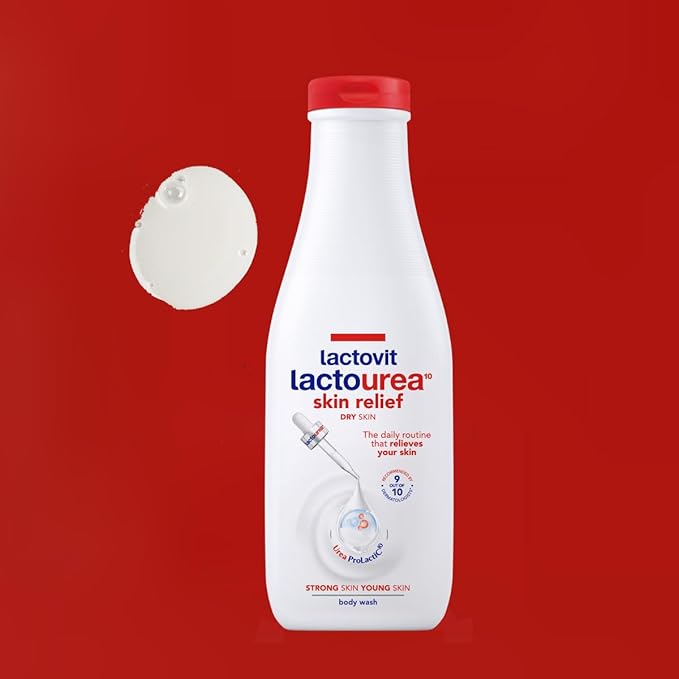 Lactovit| Lactourea Body Wash | Hydrating Shower Gel for Dry Skin | With Urea ProLactiC10 Complex, Lactic Acid & Pure Urea | Soft & Youthful Skin | Dermatologist Recommended |3 x 600 ml