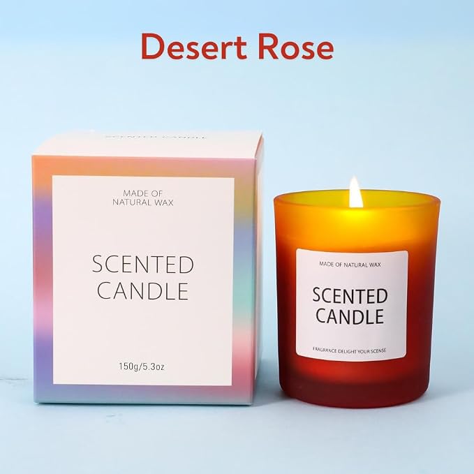 Woodronic Scented Candle, Jar for Home, 5.3 oz Mystery Candle Box, Gift Set for Women