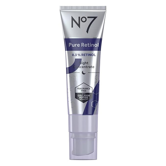No7 Advanced Retinol 0.3% Night Concentrate - Slow Release Retinol Serum + Peptide Matrixyl 3000+ Boosted Overnight Anti-Aging Serum for Smoother, Softer Skin (1oz)