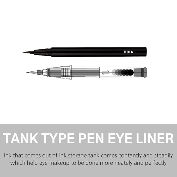 BBIA Last Pen Eyeliner - Waterproof Liquid Pen Eye Liner Long-Lasing Quick Dry Multi-Proof Easy Drawing Ink Tank Type with Precise & Flexible Fine Brush No-Skip Korean Eye Makeup (02 SHARPEN BROWN)