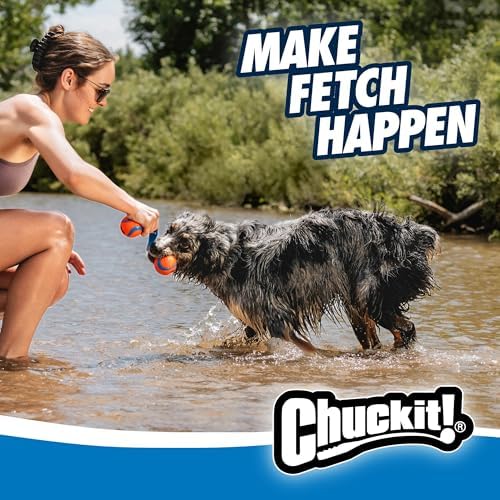 Chuckit! Ultra Duo Tug Dog Toy, Medium 2.5in, Orange and Blue, 20-60lbs