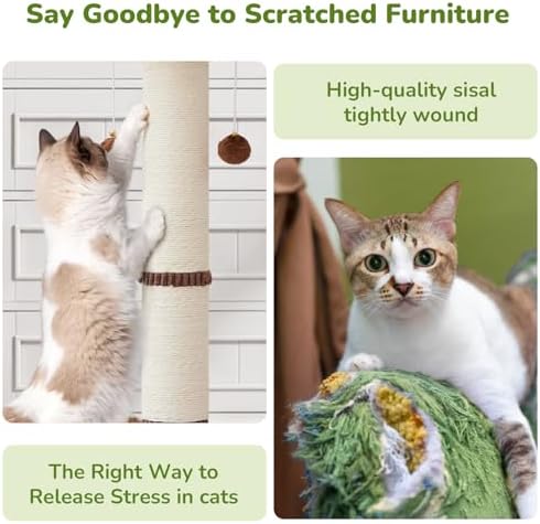Woochpet 34" Tall Cat Scratching Posts,Heavy Duty and Thicker Cat Scratcher