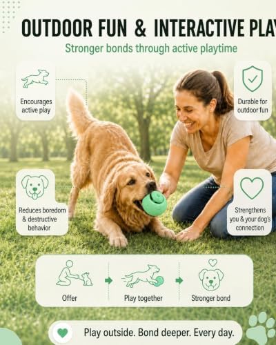 Dog Ball for Aggressive Chewers, Natural Rubber Durable Treat Dispensing Dog Toy Ball with Peanut Butter Grooves, Interactive Dog Food Ball for Medium Large Dogs,Green