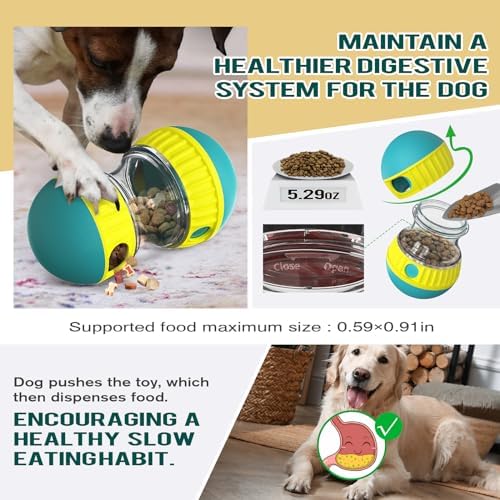 Dog Puzzle Toy Adjustable Treat Dispensing Ball Fun Slow Feeder