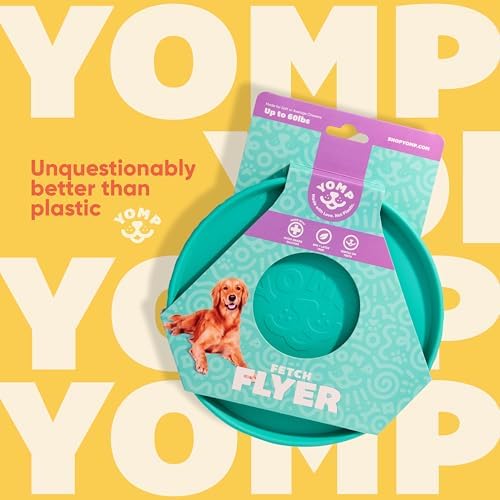 Yomp FetchFlyer Dog Frisbee – Interactive Flying Disc Toy for Soft and Medium Chewers - Outdoor Fetch Toy for Dogs – Made from Pet-Safe, Non-Toxic Silicone
