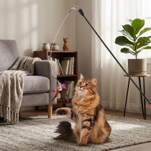 5Pcs 22" Cat Wand String Replacement Cat Toy Wire String