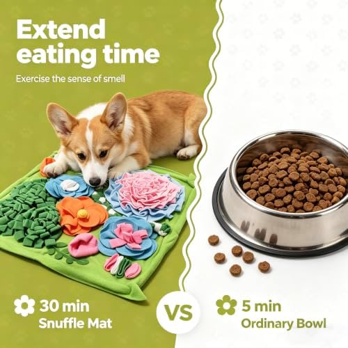 Snuffle Mat for Dogs, Slow Feeder Dog Puzzle Toy, Pet Enrichment Mat
