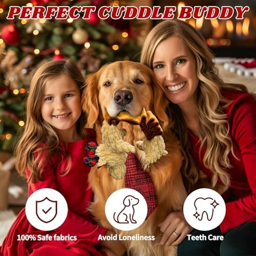 Christmas Squeaky Pet Gift Crinkle Dog Toys Deer
