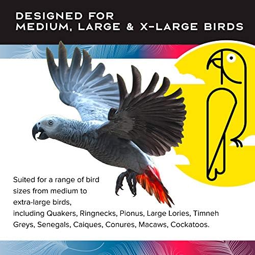 Featherland Paradise - Cage Mounted Buffet Ball - Interactive Bird Toy and Treat Dispenser - Creative Foraging Systems - Ideal for Medium to Extra Large Birds