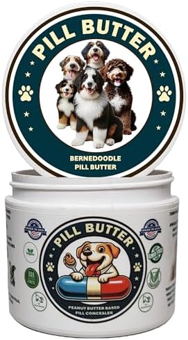 Peanut Butter Dog Pill Wrap - Bernedoodle Label