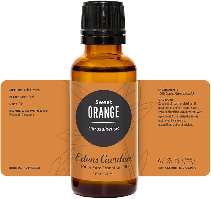 Edens Garden Orange- Sweet Essential Oil- 100% Pure Premium Grade, Undiluted, Natural, Therapeutic, Aromatherapy, The Best for Diffuser, Laundry, Humidifiers, Kid Safe 30 ml (1 fl oz)