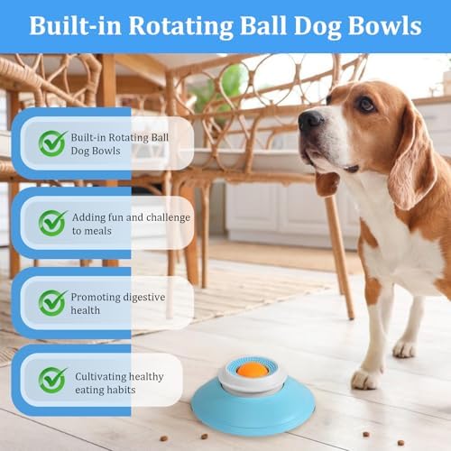 Dog Cat Licks Toys for Liquid Food, 2026 New Dog Lick Bowl Anxieties Relief Slow Feeder Dog Lick Ball Treat Dispenser, Non-Slip Licking Bowl for Dog Calming & Anxieties Relief