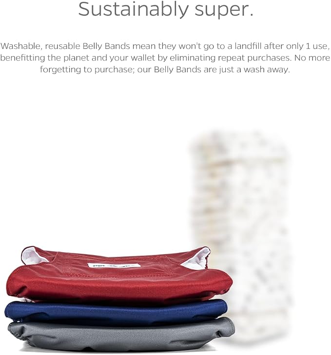 Pet Parents® Washable Belly Bands for Male Dogs (3pack) + Extendrs® of Durable Dog Diapers Male, Premium Male Dog Diapers & Dog Wraps (Medium, Kingsmen)