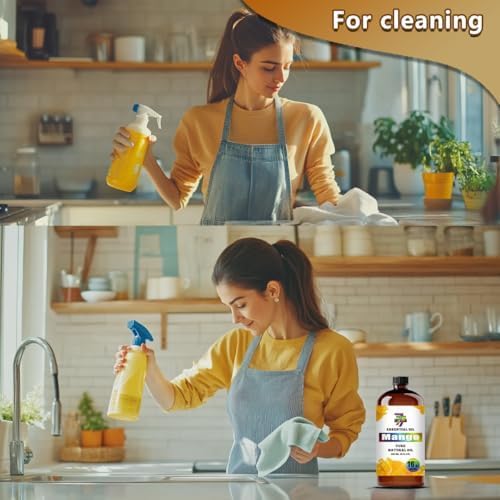 Mango Essential Oil, Mango Oils, for Diffuser, Humidifier, DIY Candles, Soap, Bath, Home, Office, Gift, Essential Oil, GV77ZF Mango Fragrance Oil - 16 fl oz (480 ml)