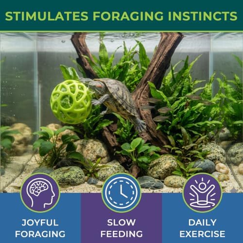 Turtle Feeder Ball, Aquatic Turtle Tank Accessories, Red Eared Slider Turtles Toys, Aquarium Decorations