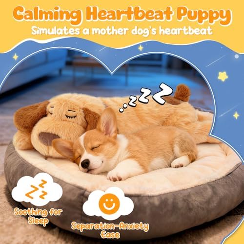 Heartbeat Puppy for Dogs, Calming Set with Lick Mat, Puppy Essentials