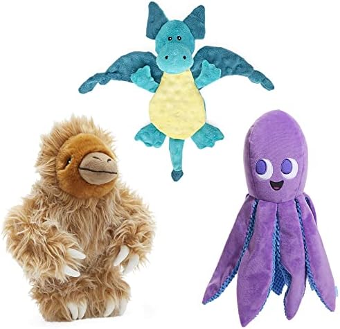 BARKBOX Best of BarkBox Interactive Plush Dog Toy Bundle