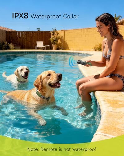 Dog Shock Collar - 4500FT Dog Training Collar with Remote | IPX8 Waterproof Electric Dog Collar with 4 Training Modes Security Lock, Rechargeable eCollar for 10-120lbs Dog(Green 2 Pack)