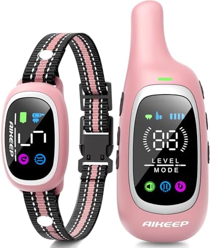 2-in-1 Dog Shock Collar and Bark Collar for Dogs – 3300FT Dog Training Collar with Remote, IP67 Waterproof e Collar with Anti-Bark/Beep/Vibration/Shock Modes for Small Medium Large Dog(8-120Lbs)