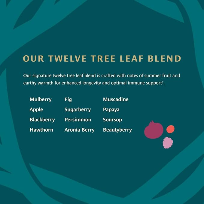 Healing Leaves, Longevity Blend Loose-Leaf Tea- 30 Servings | Biblically Inspired, 12 Fruit Tree Leaf Blend. Supports Digestion, Immune Function, Healthy Inflammation Response and Energy