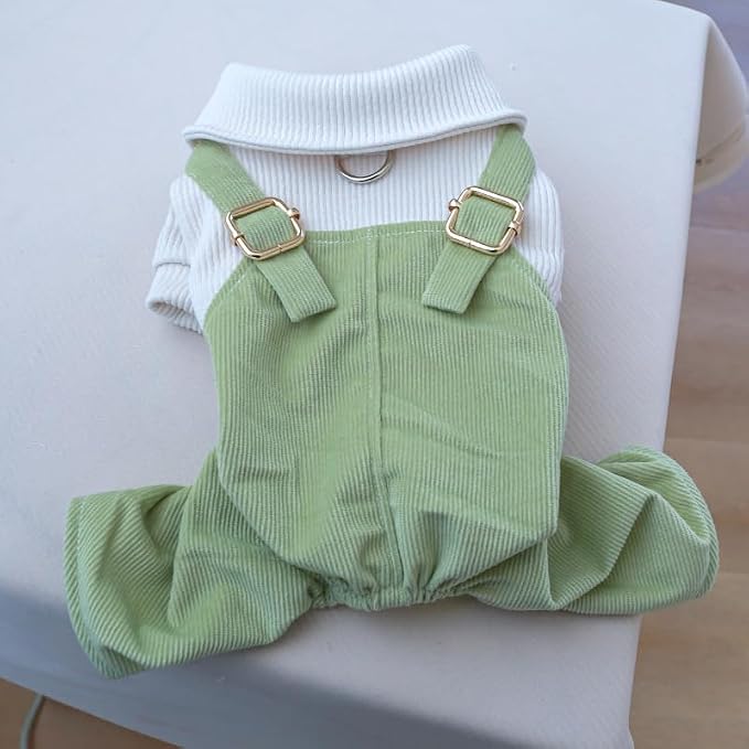 Dog Stylish Overalls Comfortable Puppy One Piece Outfits Summer Bib Overalls for Small Dogs Cute Pet Jumpsuit Onesie Chihuahua Yorkies Birthday Holiday Clothes Costume