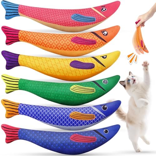 Cat Toys for Indoor Cats, 6 Pack Interactive Catnip Toys for Bored