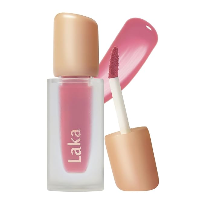 Laka Fruity Glam Tint, 4.5g/0.15oz, Glowing Lip Stain with Wide Color Spectrum, Hydrating & Lightweight Texture, Buildable Color, Non-Sticky, Vegan, K-Beauty (#133 Summer)