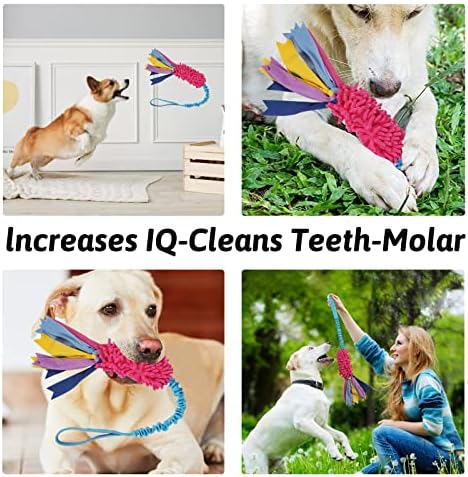 wodoca Dog Tug Toy - Aggressive Chewer Rope Toy with Strong Squeak