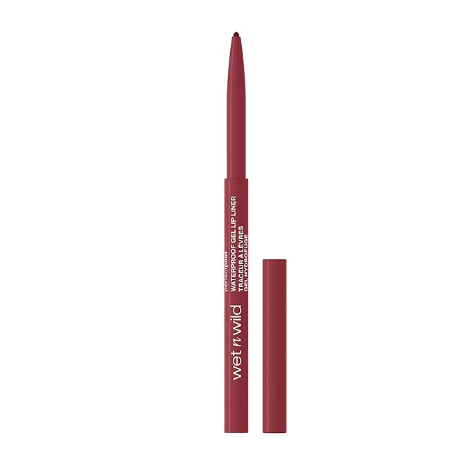 wet n wild Perfect Pout Matte Retractable Gel Lip Liner Pencil, Rich Creamy Long Lasting Color, Well-Defined and Flawless Application, Vegan & Cruelty-Free - Gone Burgundy