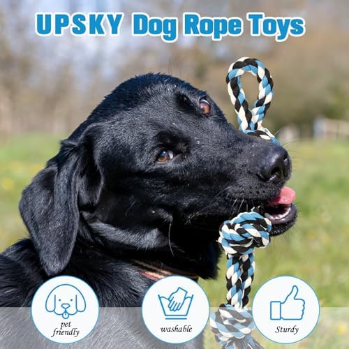 UPSKY 2 Pack Dog Rope Toys, Heavy Duty Dog Chew Toy for Aggressive Chewers