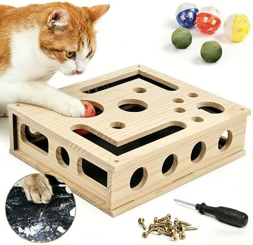 Cat Nail File Toy, Scratch Puzzle Enrichment Box