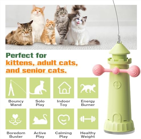 Interactive Cat Toys Play Chase Exercise, Powerful Cat Suction Cup Toy