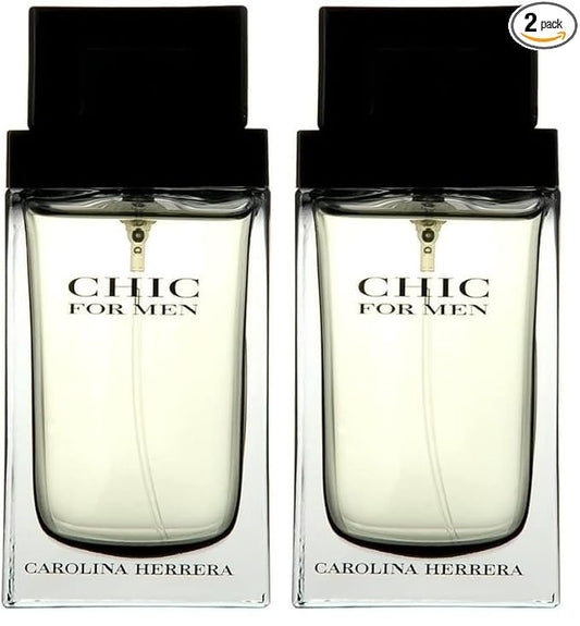 Carolina Herrera Men's Chic Fragrance - Leathery & Adventurous - Begins With Warm Wood & Smooth Leather - Hint Of Saffron - Touch Of Cashmere - Edt Spray - 3.4 Oz