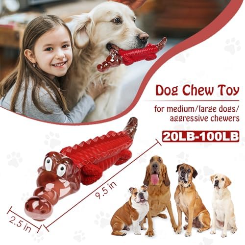 Jeefome Dog Toys for Aggressive Chewers