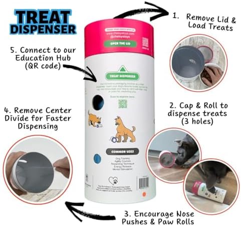 Chelsy's Toys 3-in-1 Enrichment Tube for Puppies - Tug Toy, Treat Dispenser & Snuffle Ball | Tug of War | Interactive Puppy Treat Puzzle for Small Dogs & Pup's| Wet/Freeze Teether(Orange)