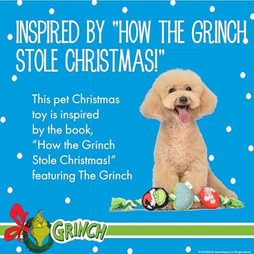 Dr. Seuss The Grinch Holiday Rope Dog Toy, 14 Inch