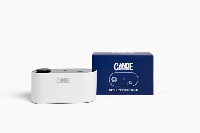 CE CRAFT Waterless Travel Diffuser Gift Set - Rechargeable Diffuser for Aromatherapy - Includes 3 Fragrance Oils - Fragrance Dispenser for Office and Home - Fruity, White